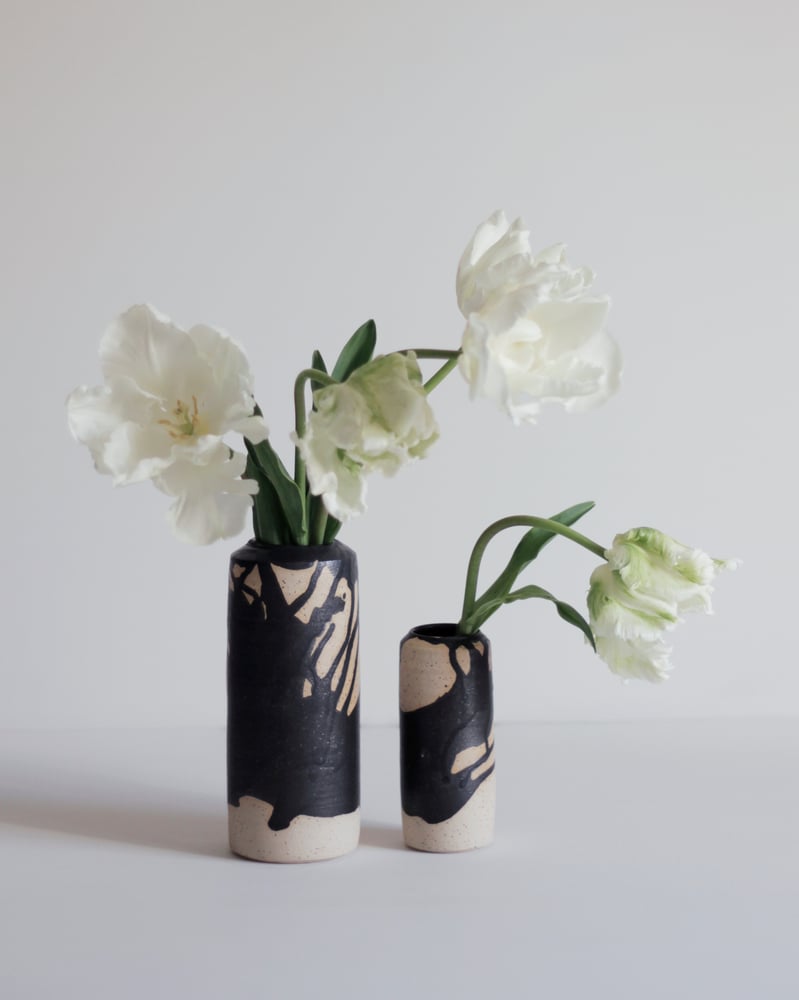 Narrow Vase Black Wave KJA STUDIO