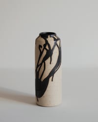 Image 3 of Narrow Vase - Black Wave 