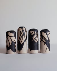 Image 5 of Narrow Vase - Black Wave 