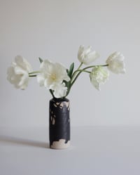 Image 2 of Narrow Vase - Black Wave 