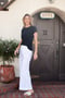 Image of Side Button Pant White