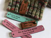 Leather Labels - Custom Faux Leather Tags for Handmade Items, with rivets, Personalized Vegan Labels