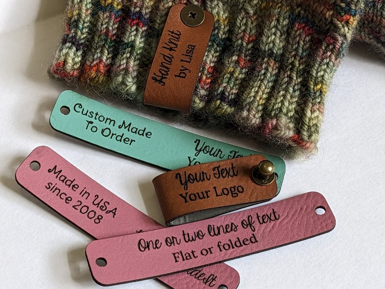 Custom Leather Label for Knitted Items 
