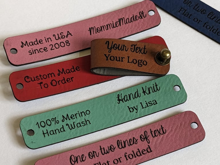 Custom Leather Labels Handmade Items