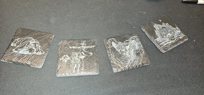 Nomadic Castle Slate Coaster Set