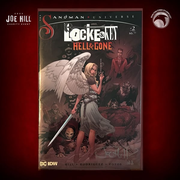 Image of JOE HILL 2023 CHARITY EVENT 65: SIGNED Sandman/Locke & Key "Hell & Gone" # 2 Gabriel Rodriguez cover