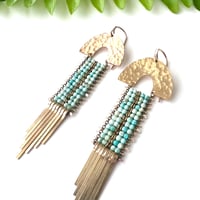 Image 2 of Turquoise Armor Earrings