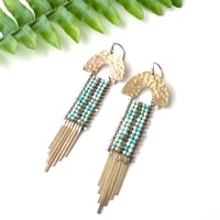 Image 1 of Turquoise Armor Earrings