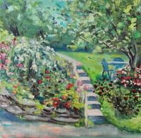 Image 1 of Summer Lawn and Color -Oil Painting 