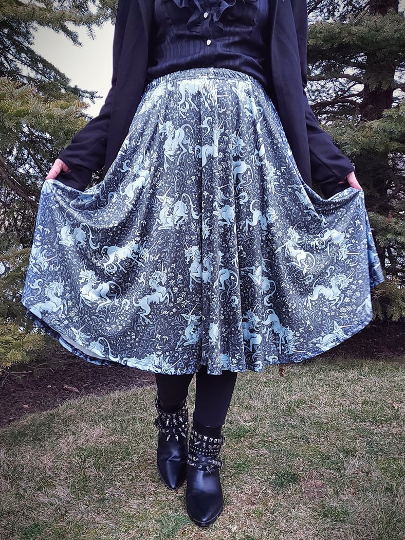 Unicorn Tapestry Midi Skirt | Vetiverfox Apparel