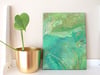 Green + Gold - Abstract Art on Canvas