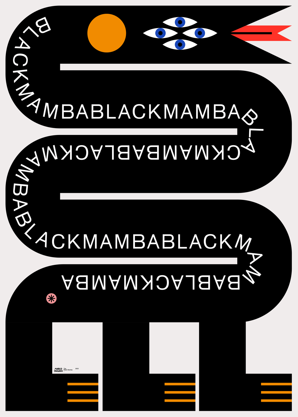 BLACK MAMBA Poster by Marco Oggian