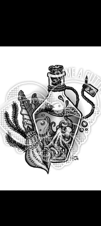 Image 2 of Death in a bottle (black and white A4 size) 