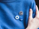 Pins « Mon Cœur » - Le Bleu