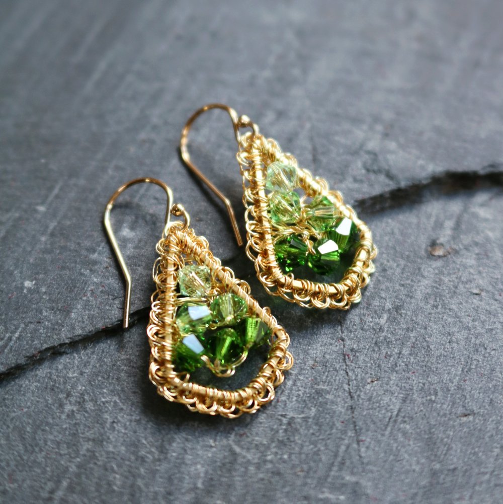 Image of BRIOLETTE EARRINGS - Green Meadow