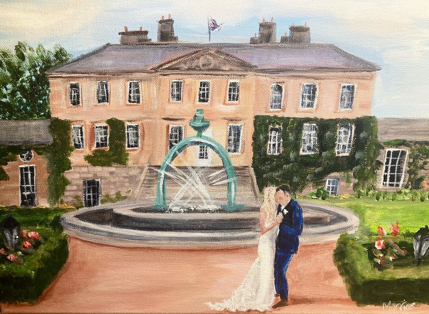 Image of Wedding painting commission from photo