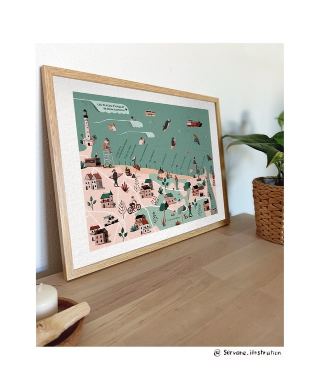 " Les plages d'Anglet / Biarritz " (deux au choix)