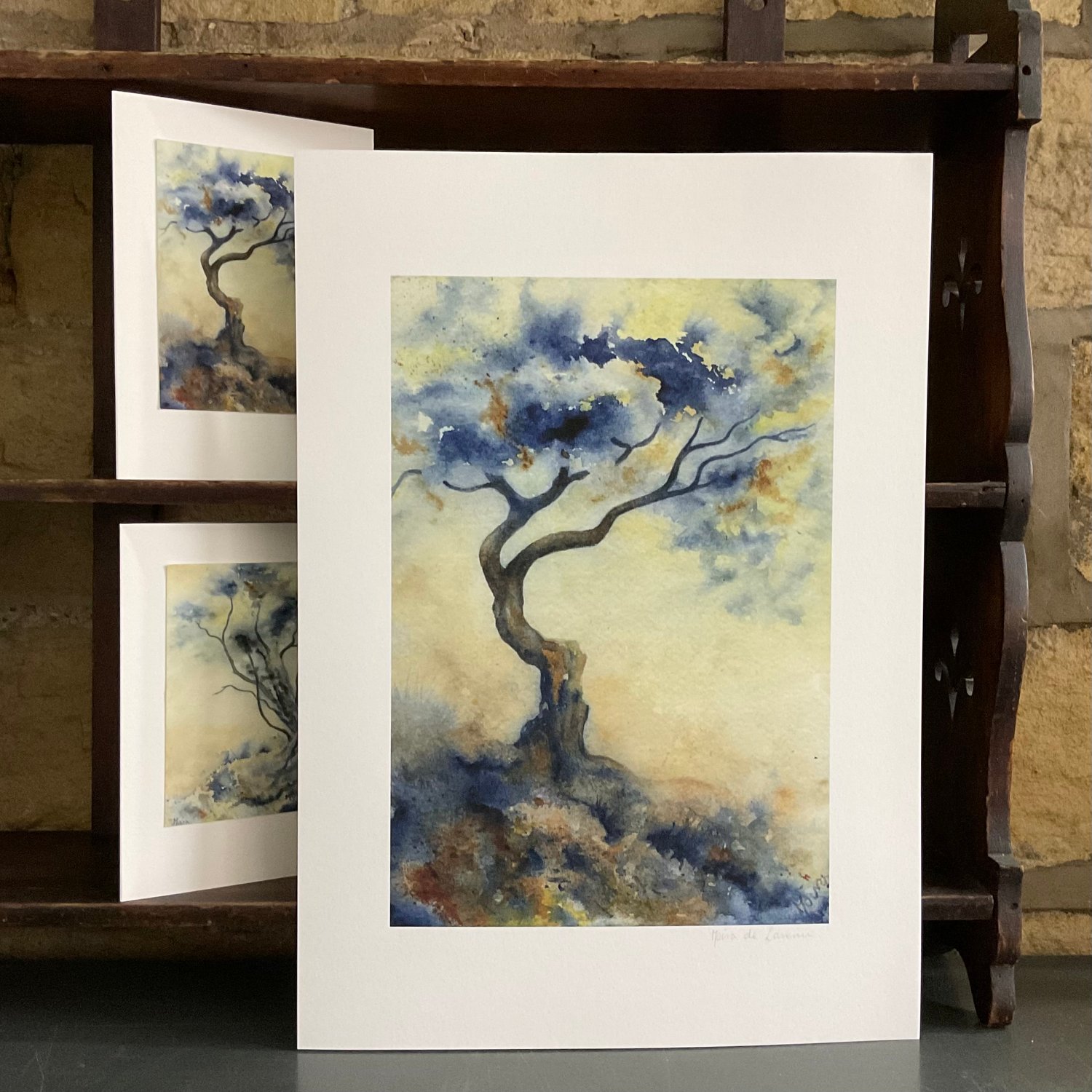 Image of Large Japanese Tree Prints ~ set of three