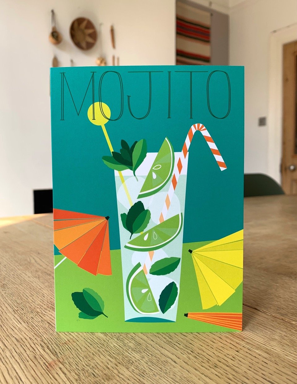 Cocktail Recipe Cards: Long Island Iced Tea, Manhattan or Mojito