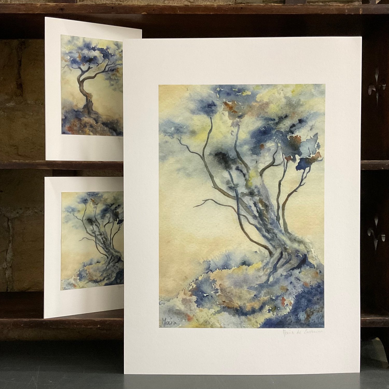 Image of Large Japanese Tree Prints ~ set of three