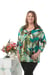 Image of Under bust tie front print top - Green 