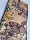 Sea Turtle Wood Burning Pyrography with Yellow Tang Tropical Decor