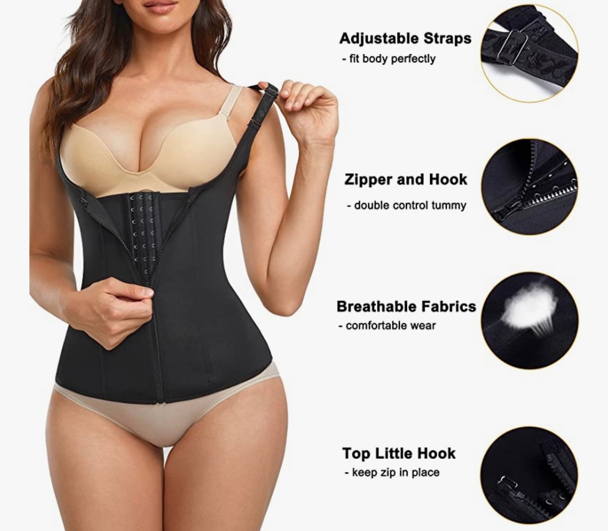 Hook and best sale zip waist trainer