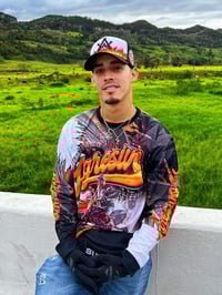 Image 4 of Agresivo Wear Black and White Flames Trucker hat