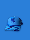 Drip Blue Camo Trucker 