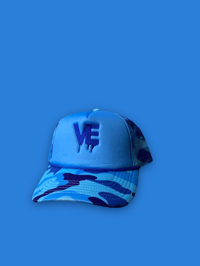 Image 1 of Drip Blue Camo Trucker 