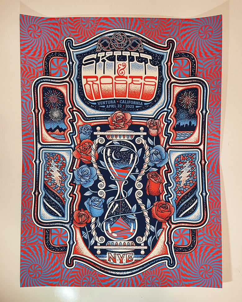 Image of Skull & Roses - NYE-Theme (Saturday) Poster