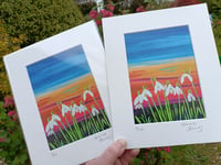 Image 3 of Hand finished snowdrops limited edition print 