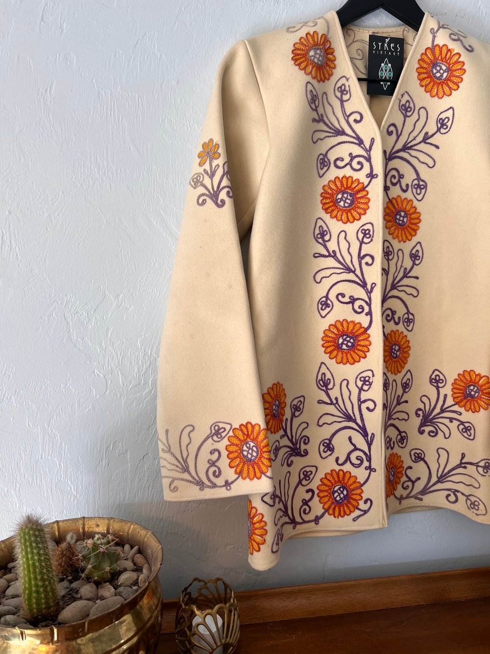 Vintage 70s Handmade Floral Jacket (XS)