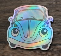 3" Holographic Slug Bug Vintage VW Beetle Sticker Peace