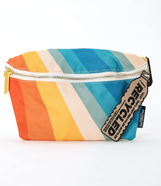 FYDELITY-Fanny Pack|XL Plus Size|Crossbody Belt Bag Waist Packs|RAINBOW Stripe