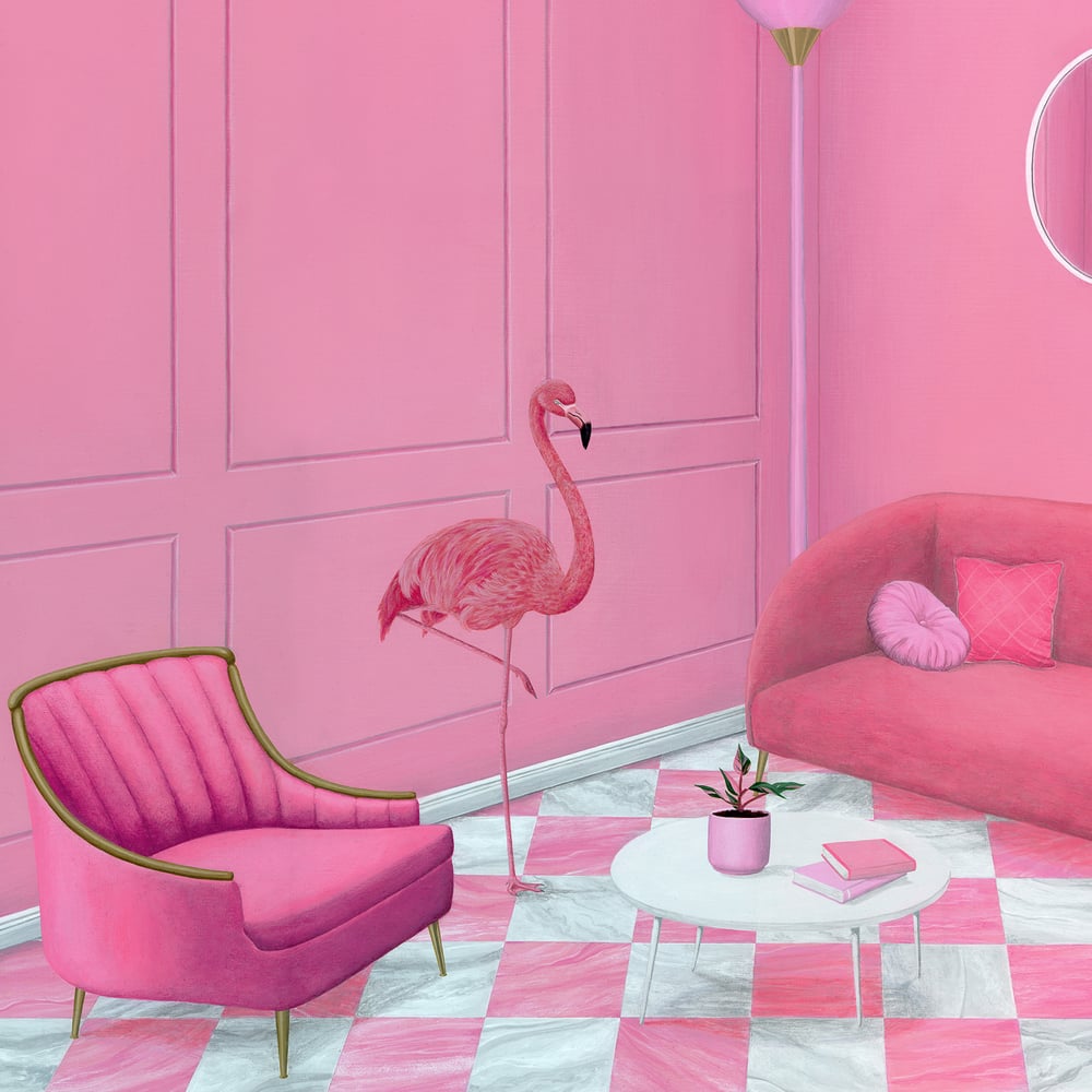 “Pink Flamingo Room” Print