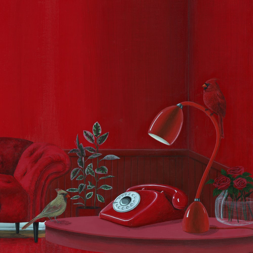 “Red Cardinal Room” Print