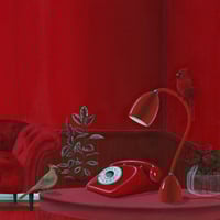 Image 2 of “Red Cardinal Room” Print