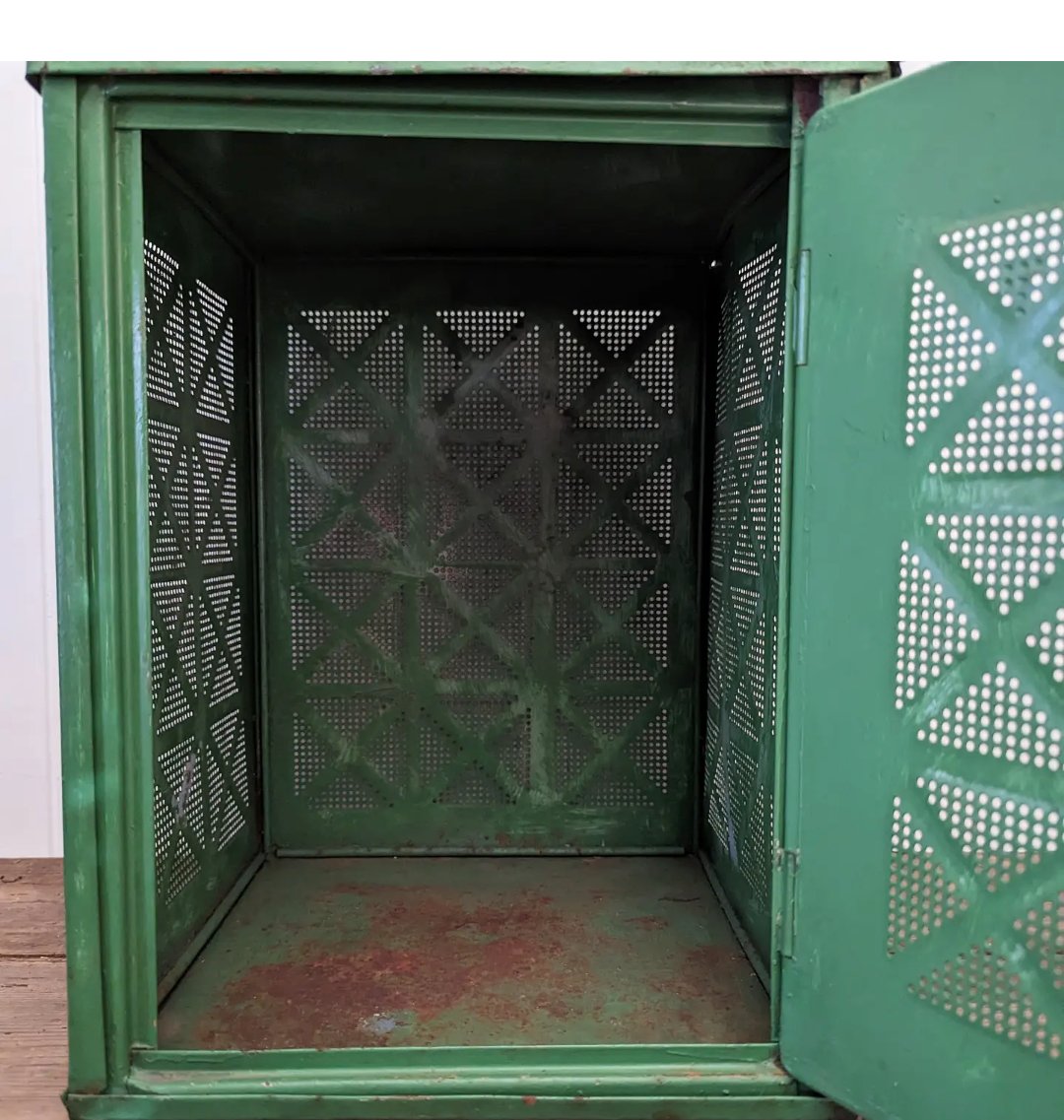 Image of Rustic green meat safe