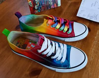 Image 5 of Rainbow canvas shoes