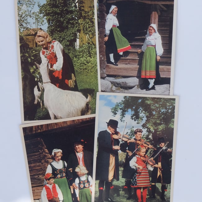 Vintage Postcard Set Swedish Summer no.2