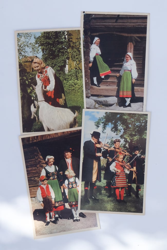Vintage Postcard Set Swedish Summer no.2