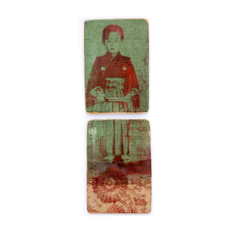 Image of Monotype - "Enfant japonais circa 1870" - 11 x 32 cm