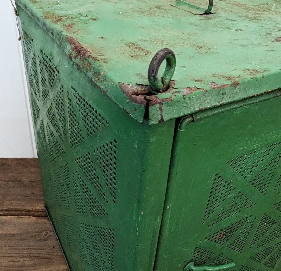 Image of Rustic green meat safe