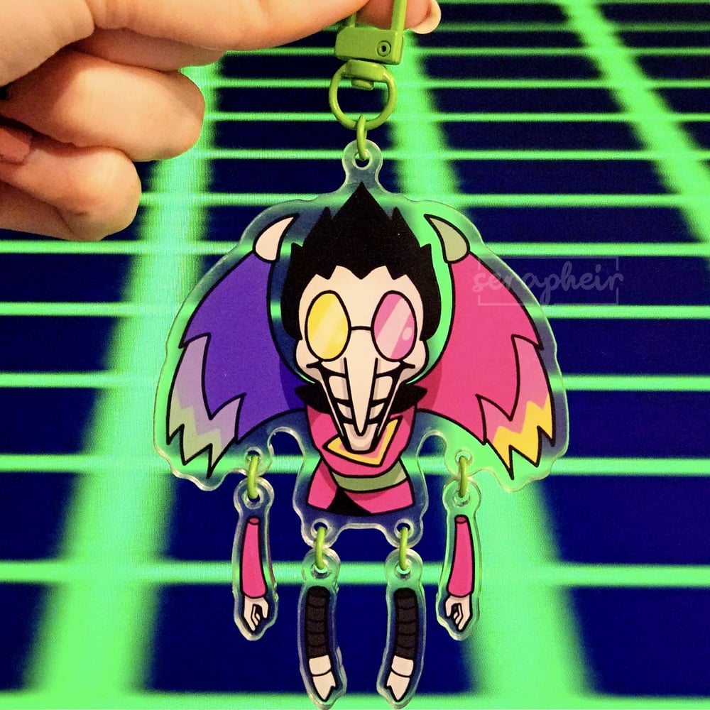Image of Spamton - Acrylic Charm (Multi-tiered)