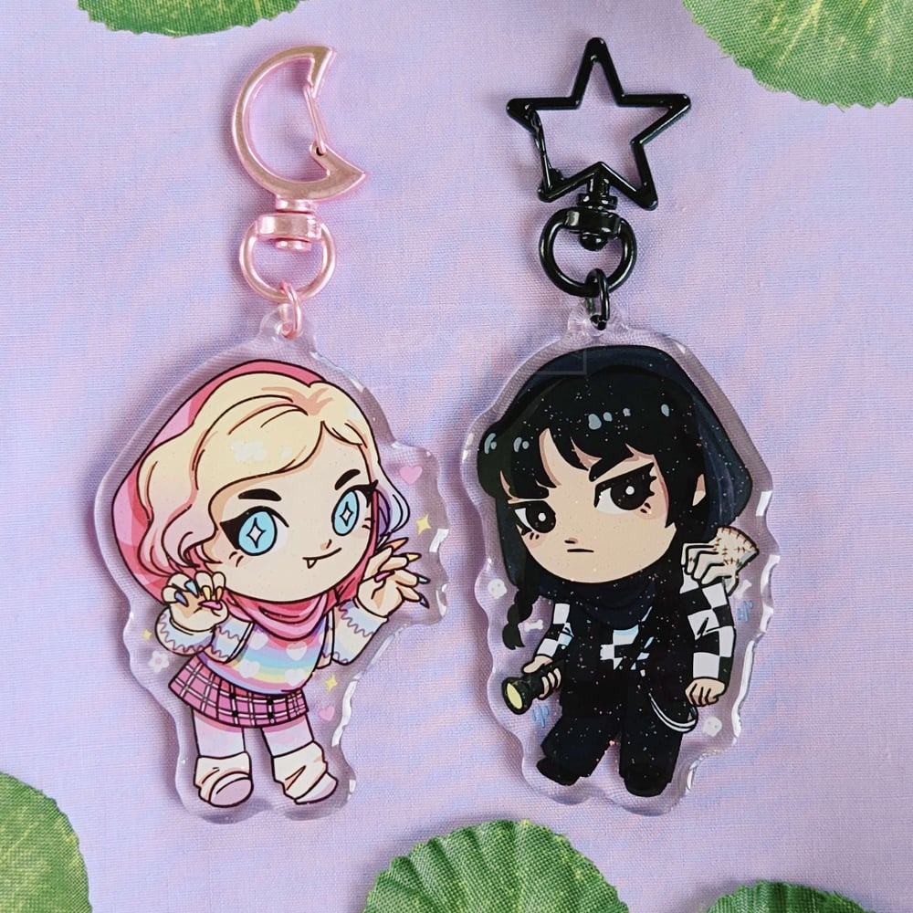 Image of Wednesday & Enid - Acrylic Charms