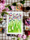 Florals - Wildflowers, Peony & Bees, Florist Bench, Peony Wallpaper & Poppies & Dragonflies