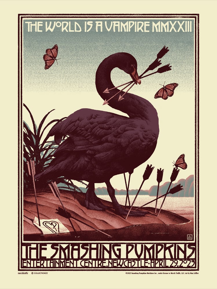 Image of 'The Smashing Pumpkins - Newcastle, Australia 2023' Artist's edition lithograph