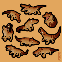 Image 1 of Low Poly Thylacine - Stickers