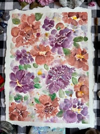 Image 2 of "Peony Wallpaper" Torn Edged Original